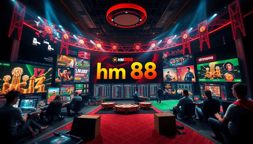Exciting online gambling experience featuring hm 88 games and user interface.