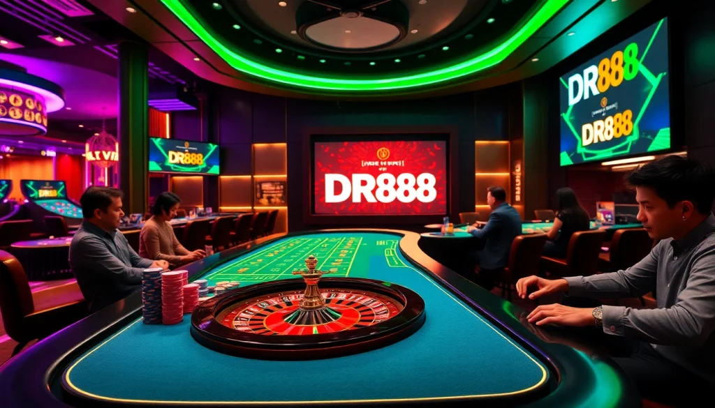Experience the excitement of gaming at DR88 casino with vibrant tables and thrilling play.